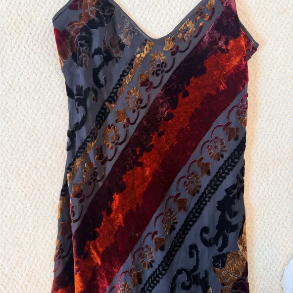 RARE Y2K Betsey Johnson ULTRA silk velvet Mini Dress - Picture 3 of 5